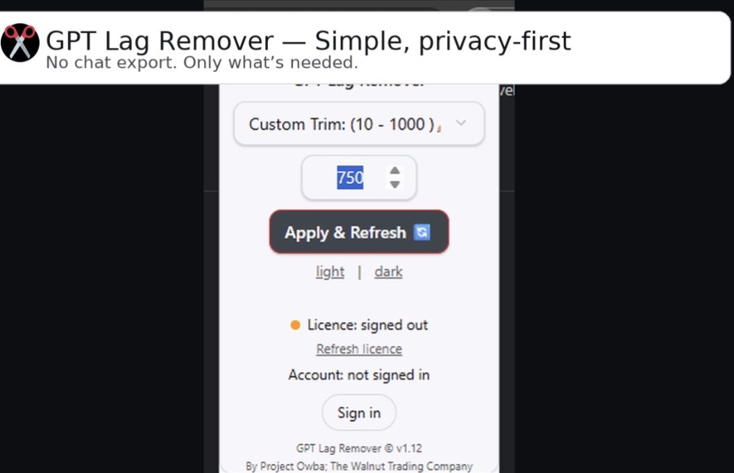 Média Chat GPT LAG REPOVOR - Rettrage GPT LAG par Project Owba 3