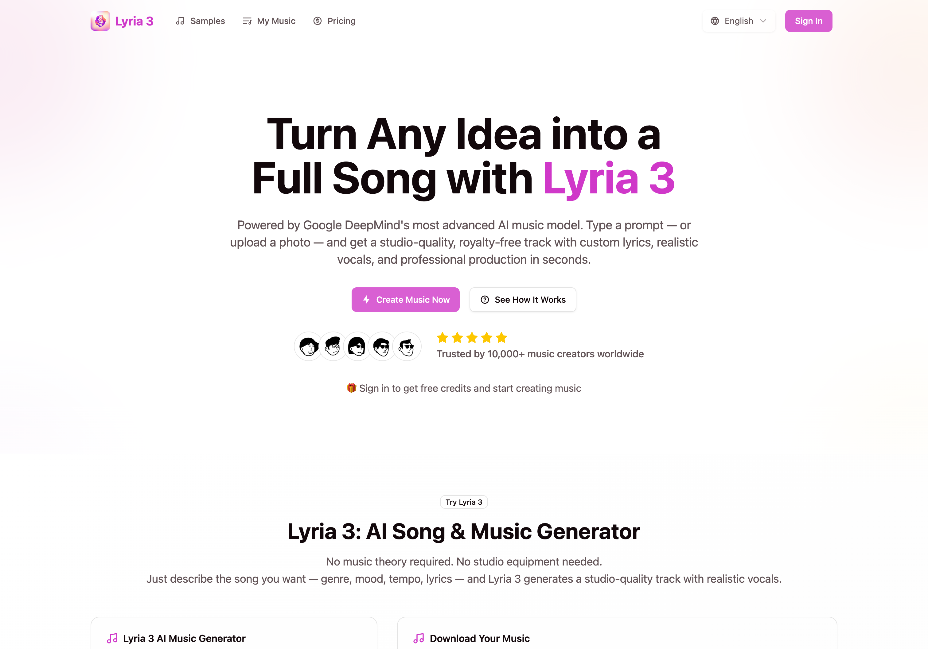 Lyria 3 - AI Song & Music Generator gallery image