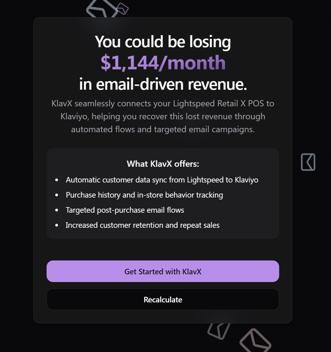وسائط آلة حاسبة فقدان الإيرادات Klavx - احسب مقدار الإيرادات التي تخسرها 1