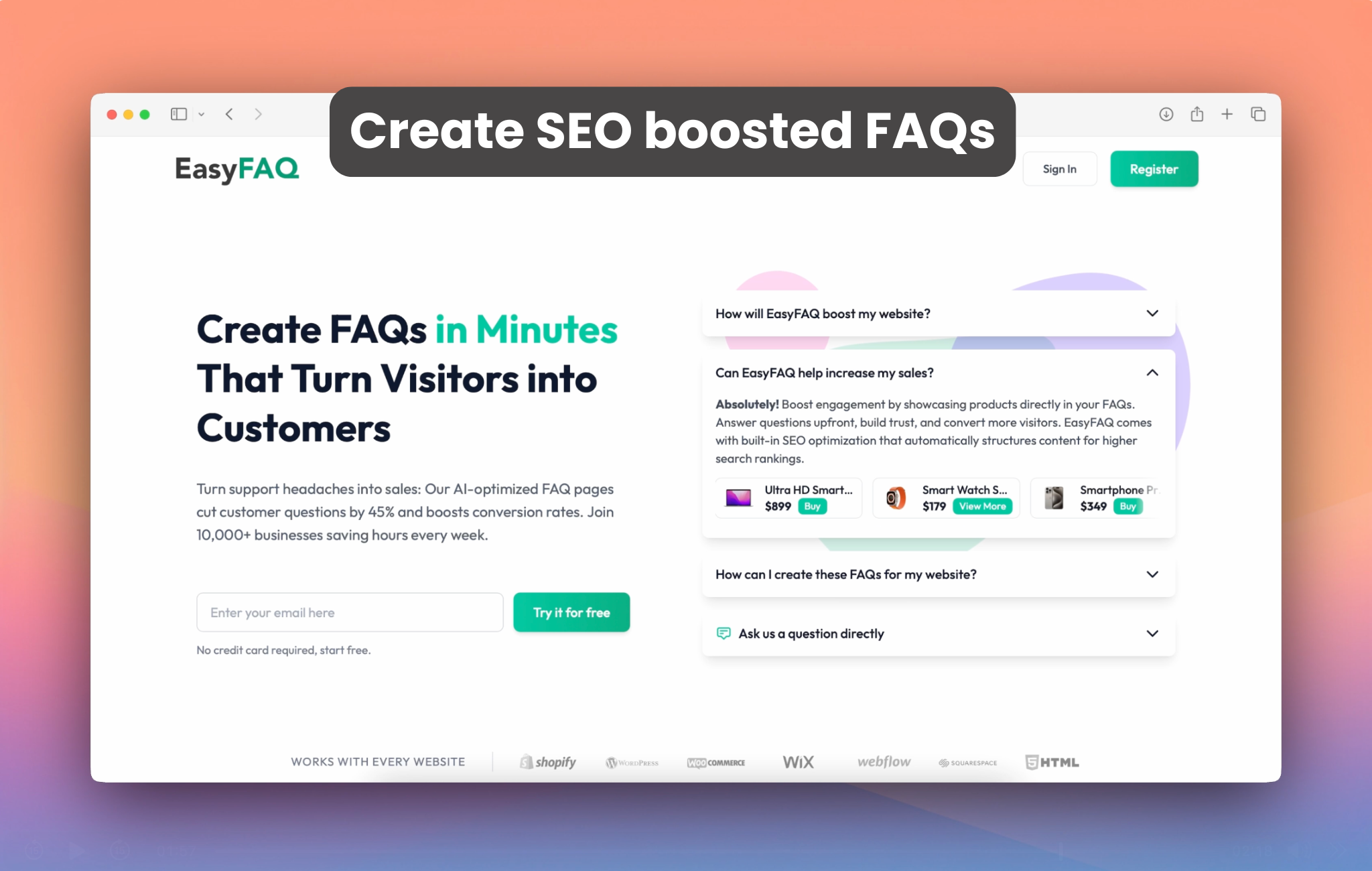 EasyFAQ - AI FAQ Pages for Your Website media 2