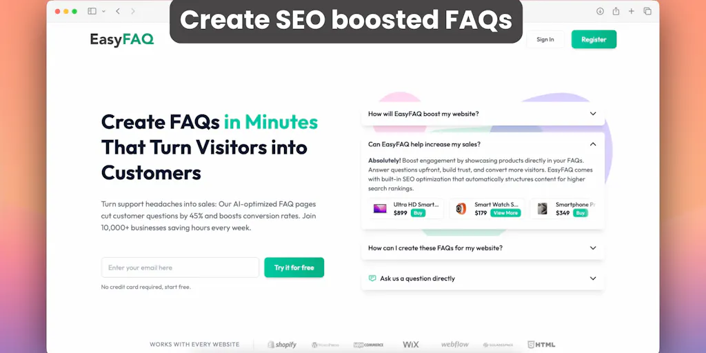 Faq Launch Examples EasyFAQ - AI FAQ Pages for Your Website Latest Launches (2025 ...