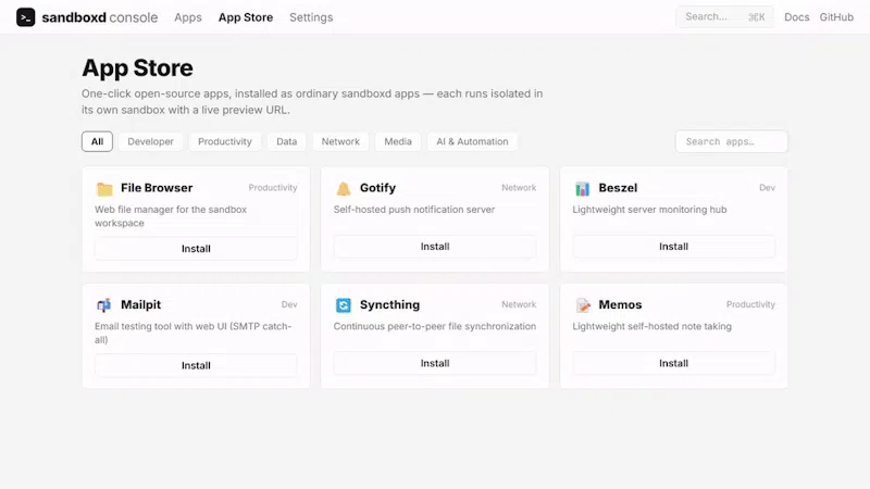 sandboxd screenshot 4
