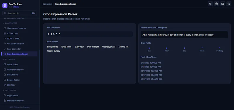 Offline Developer Toolbox screenshot 3