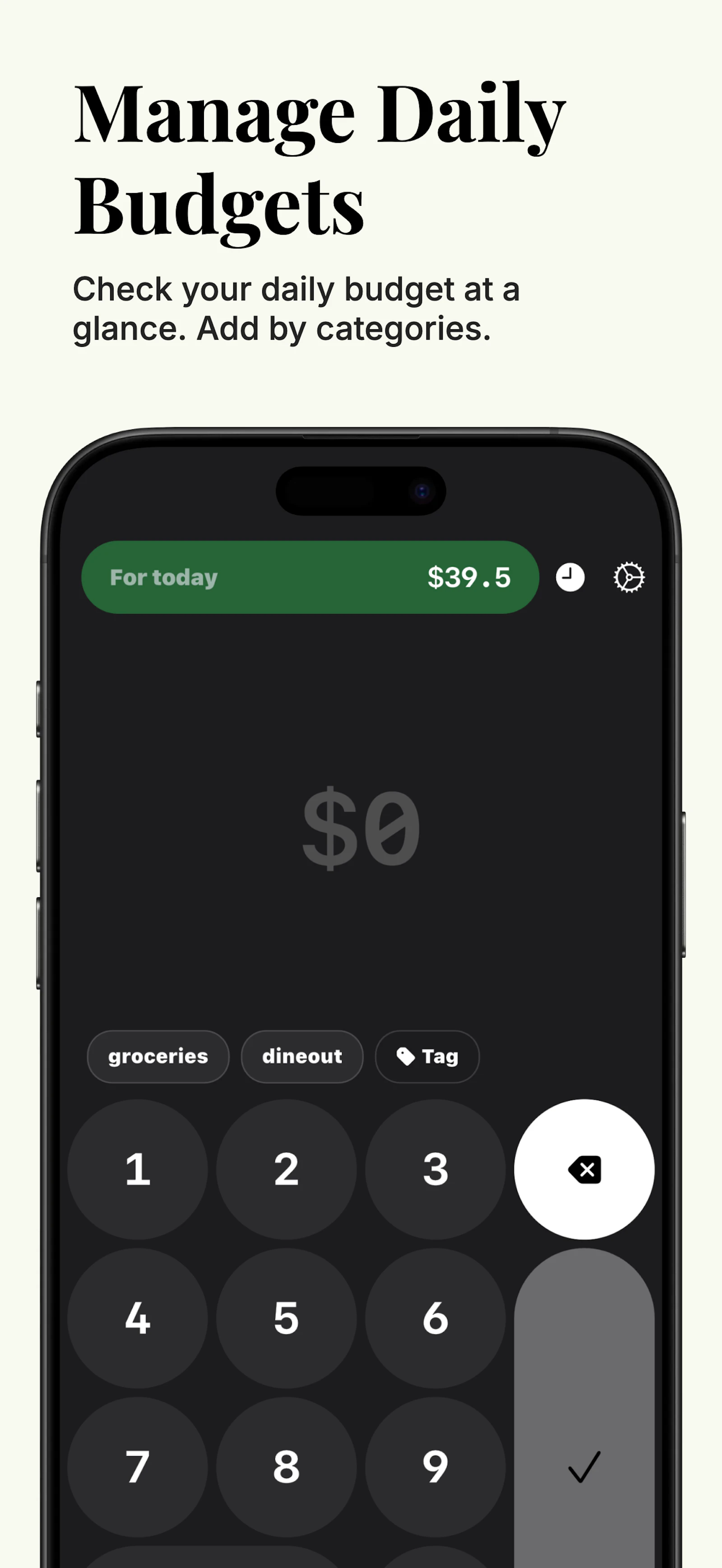 Mintseed - Daily Budgets screenshot 1