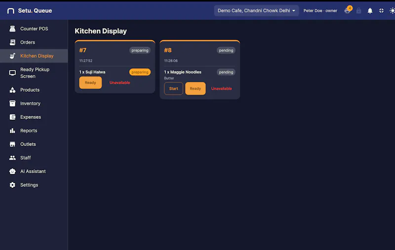 Setu Queue — The QSR Operating System screenshot 9