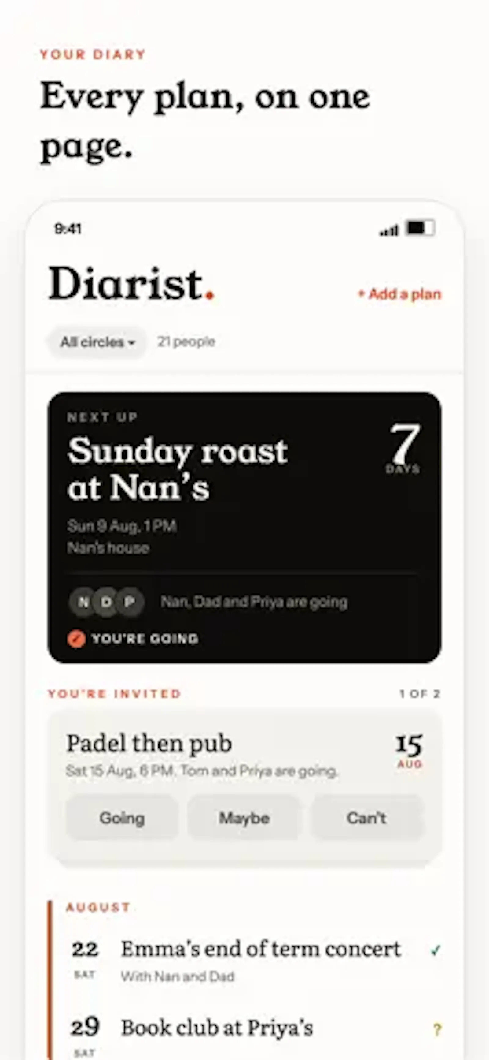 Diarist screenshot 2