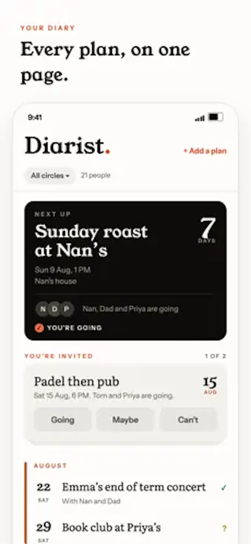 Diarist screenshot 2