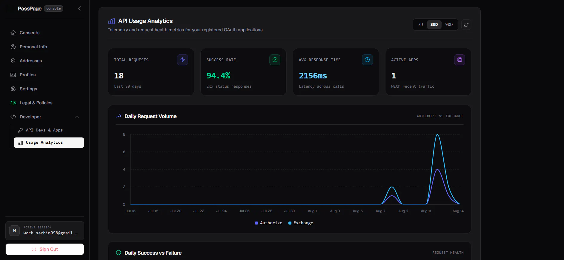 Passpage screenshot