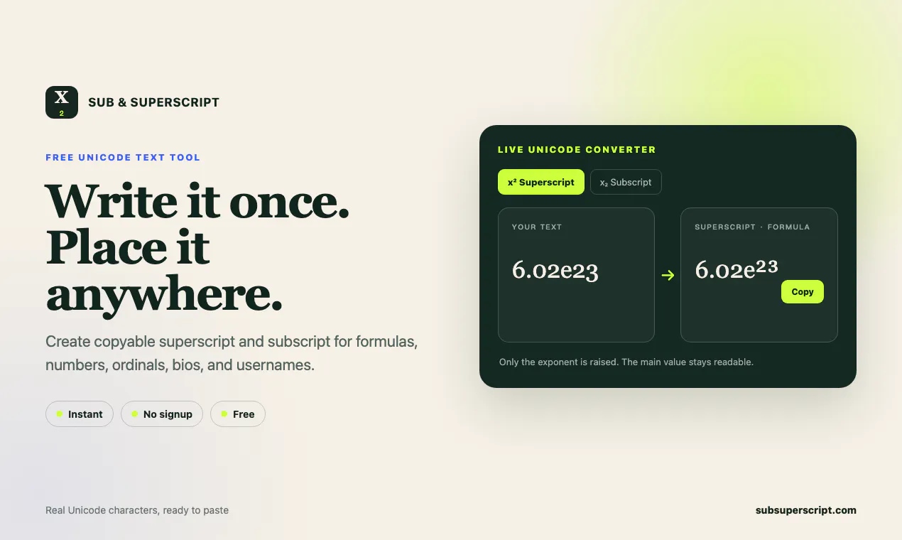 Sub & Superscript gallery image