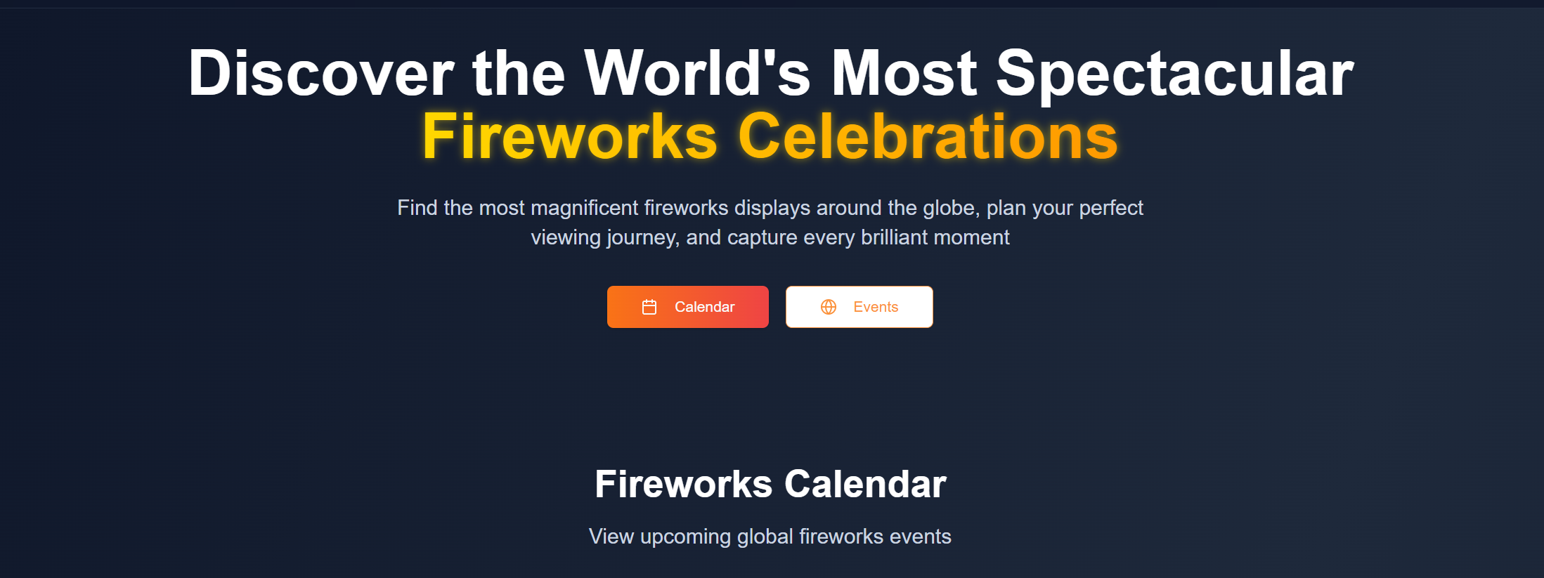 Calendrier mondial des feux d'artifice