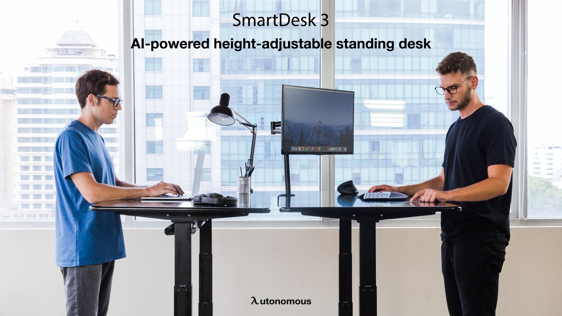 Autonomous Sit to Stand SmartDesk 3 AIpowered heightadjustable