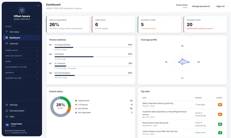 Offset Security Compliance Suite screenshot 4