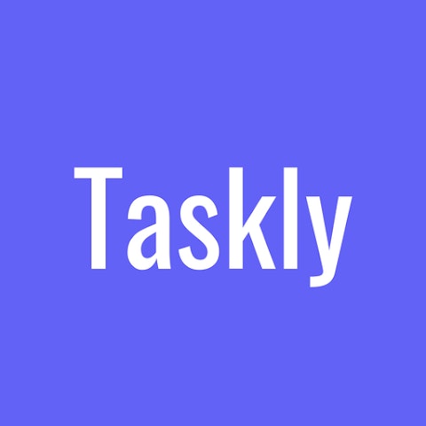 Taskly, powered by AI and voice - Product Hunt launch logo and brand identity