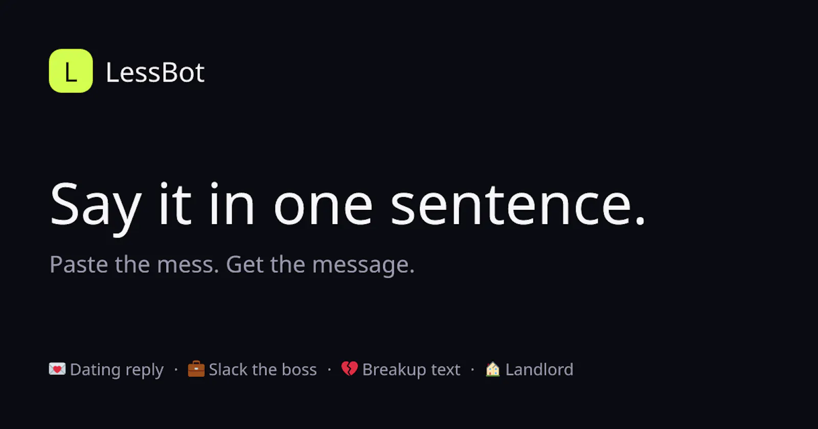 LessBot screenshot 2