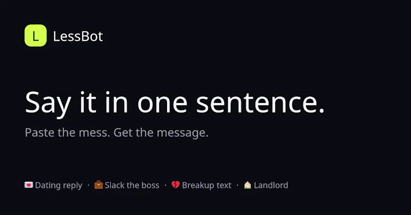 LessBot screenshot 2