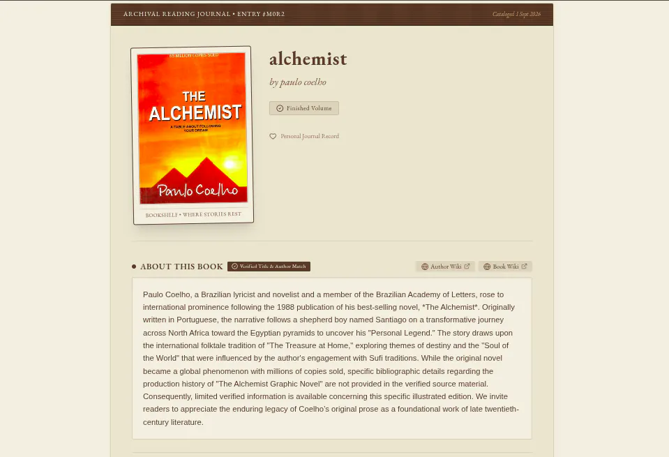 Bookshelf screenshot