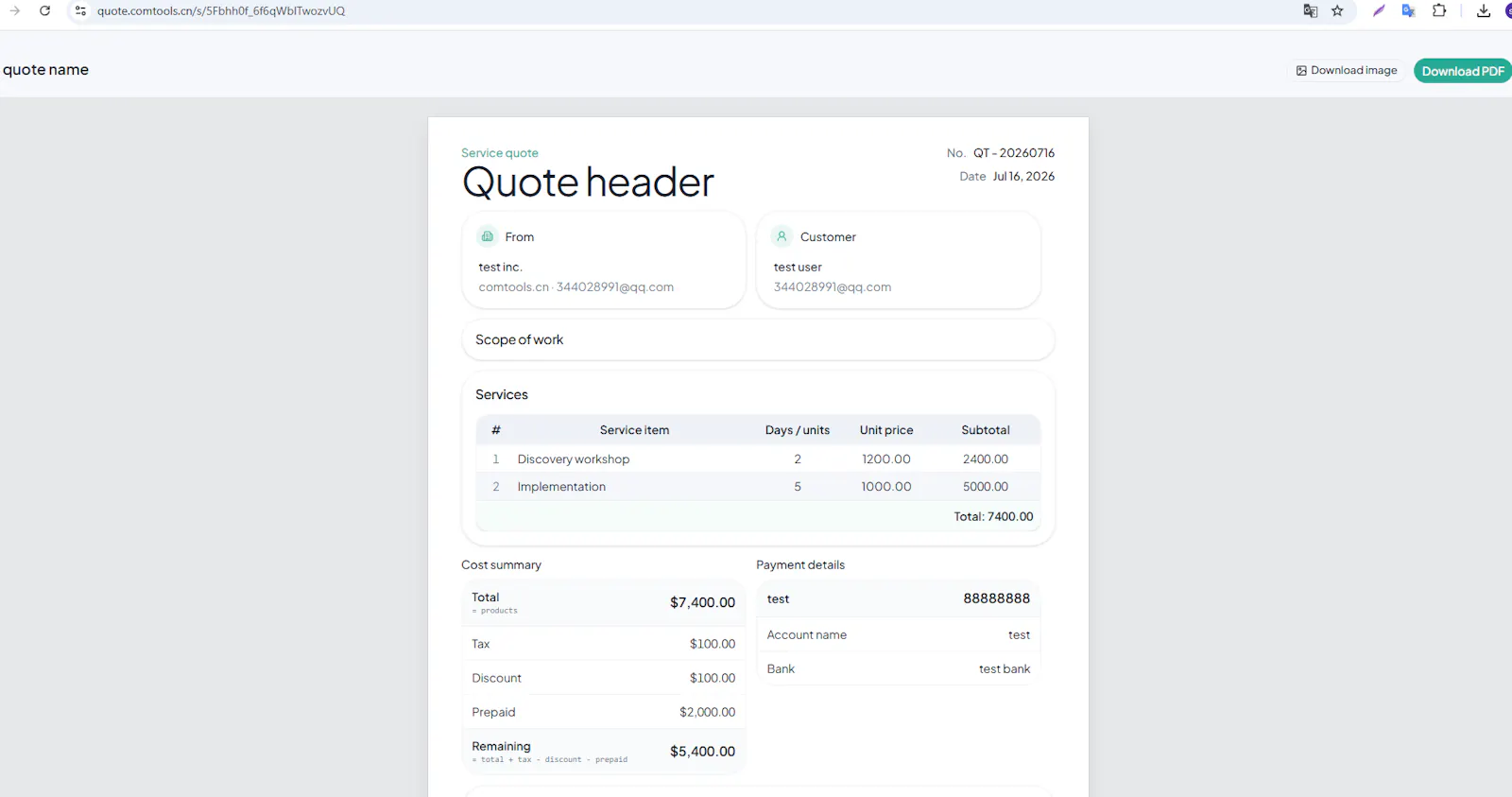 Comtools Quotely screenshot 5