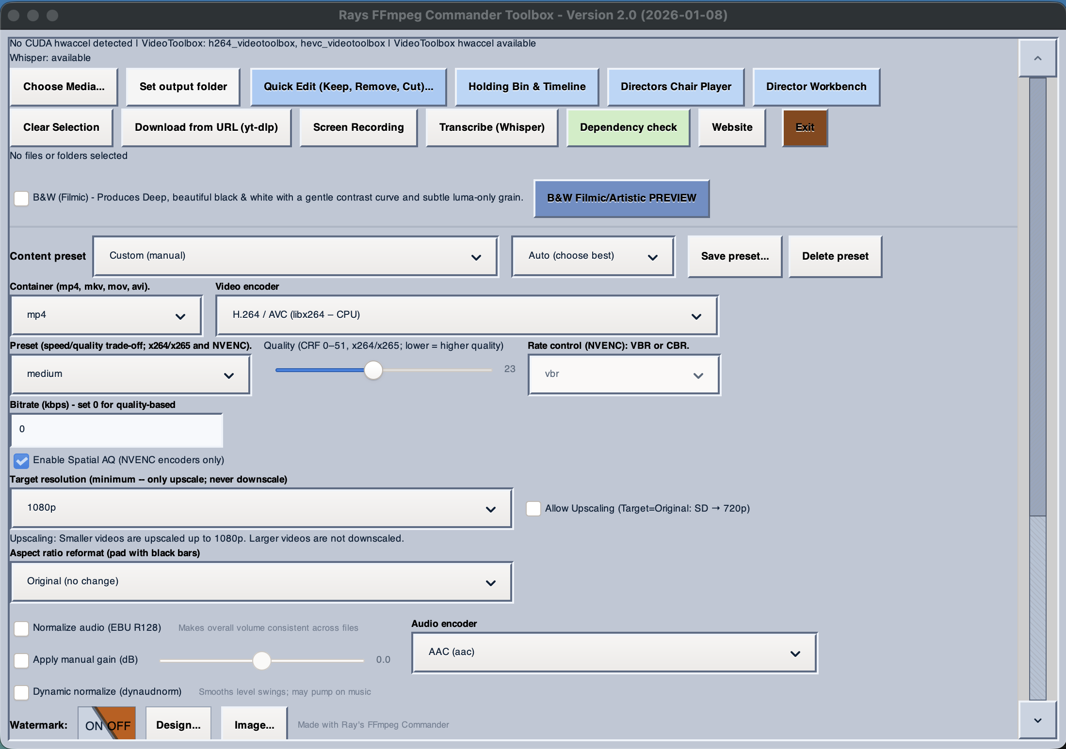 FFmpeg Commander Video Toolbox