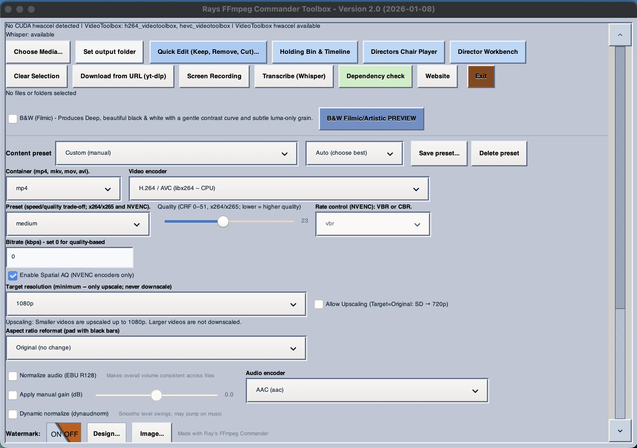 FFmpeg Commander Video Toolbox