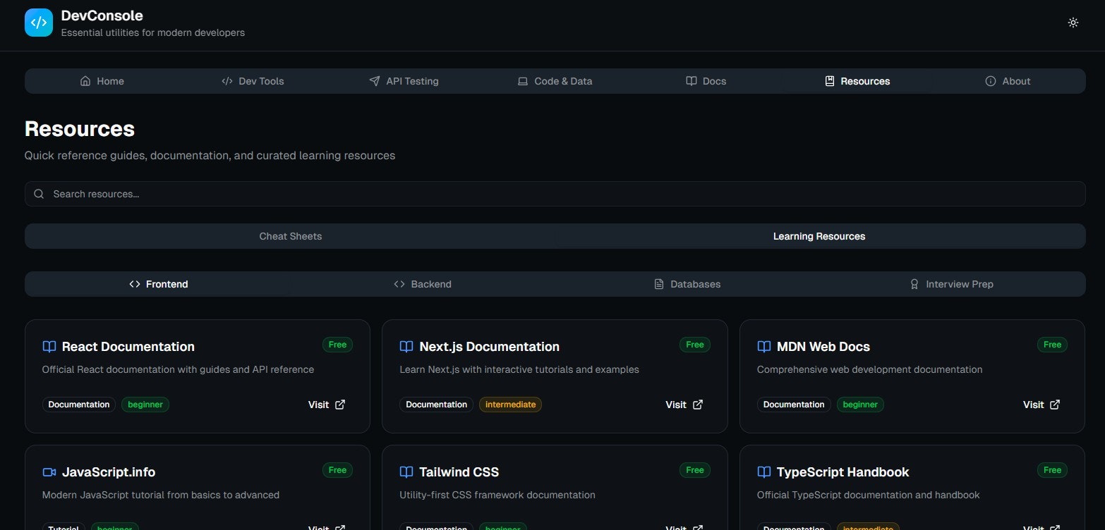 DevConsole gallery image