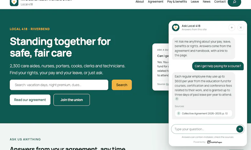 AskMyPages screenshot 2