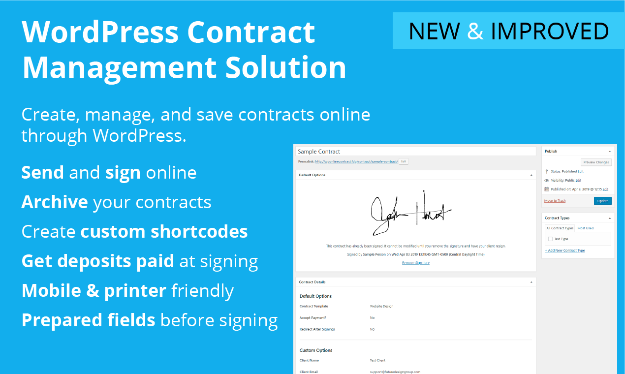 WP Online Contract Plugin gallery image