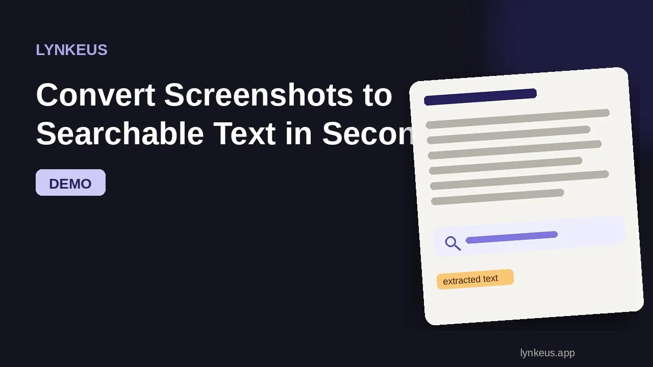 Lynkeus — Image to text, for screenshots gallery image
