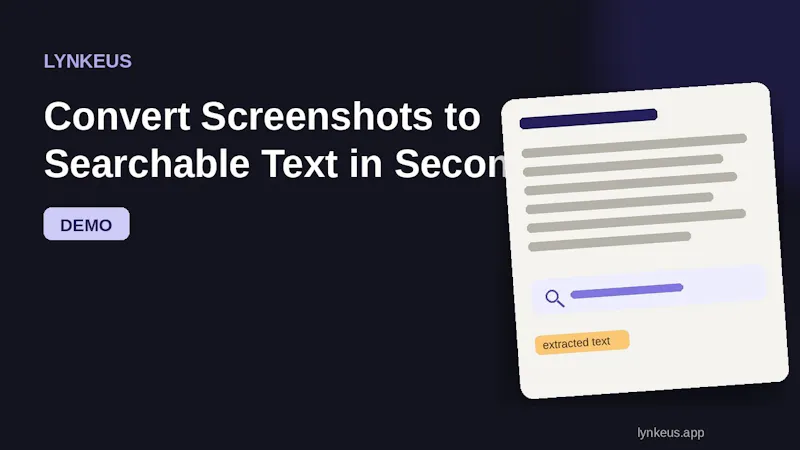Lynkeus — Image to text, for screenshots screenshot 1 (video preview)