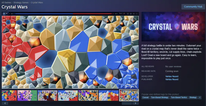 Crystal Wars - a new game on Steam screenshot 1