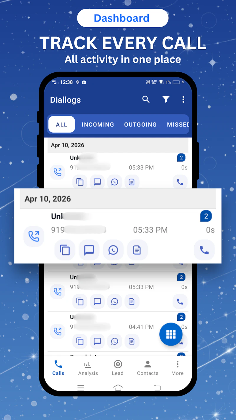 Diallogs - Call Log Analytics screenshot 2