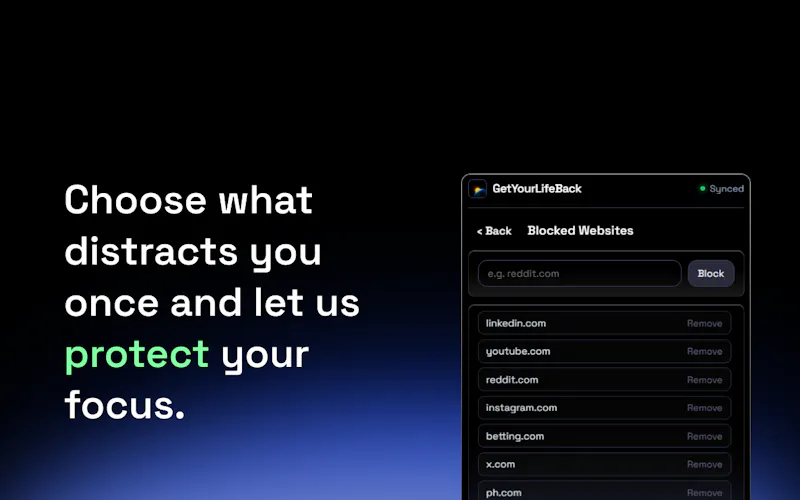 GetYourLifeBack Extension screenshot 6