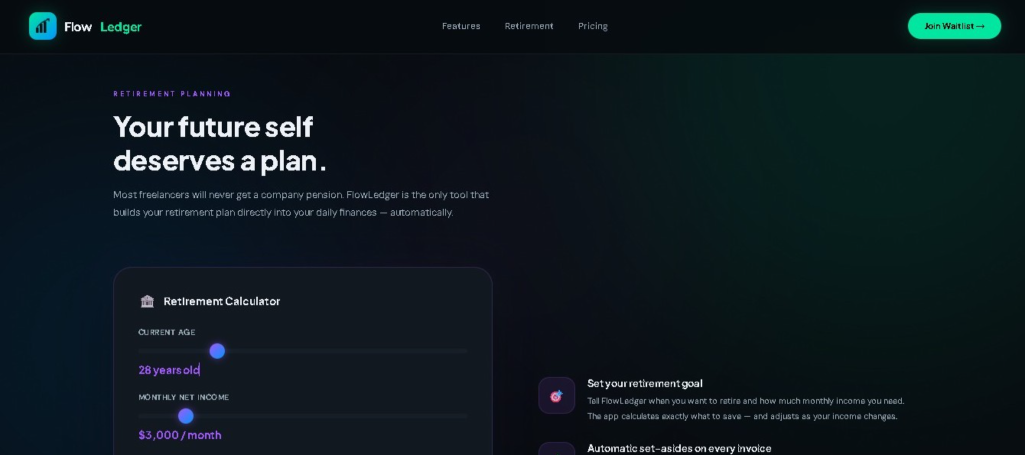 FlowLedger - Main product screenshot demonstrating key features and user interface