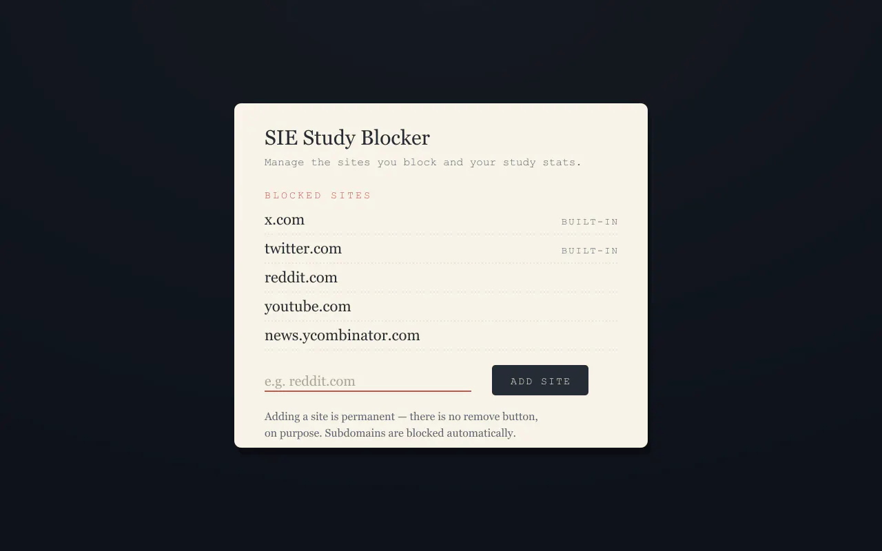SIE Study Blocker gallery image