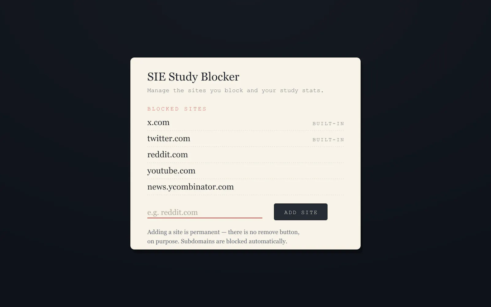 SIE Study Blocker screenshot 4