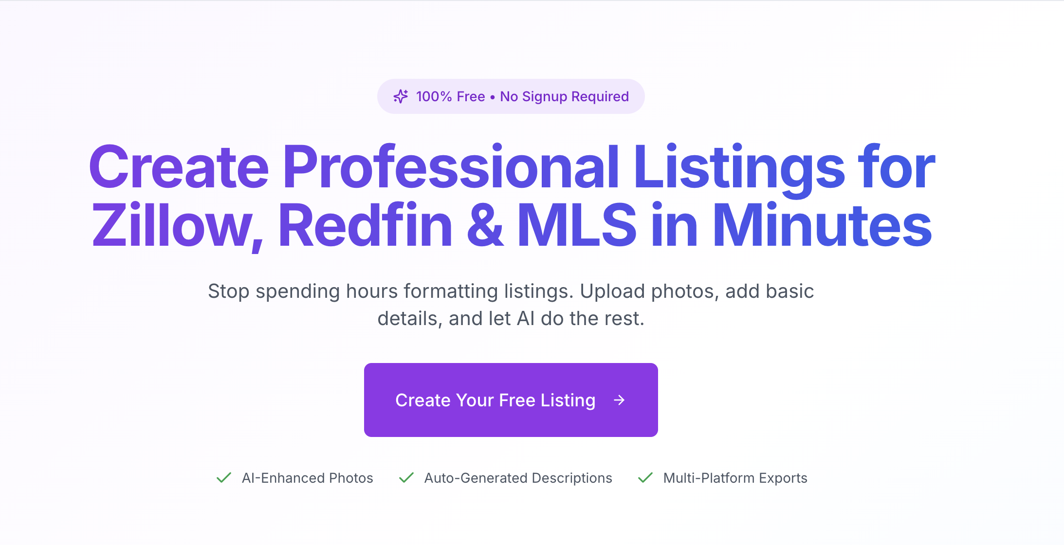 Create rental listings in minutes to MLS