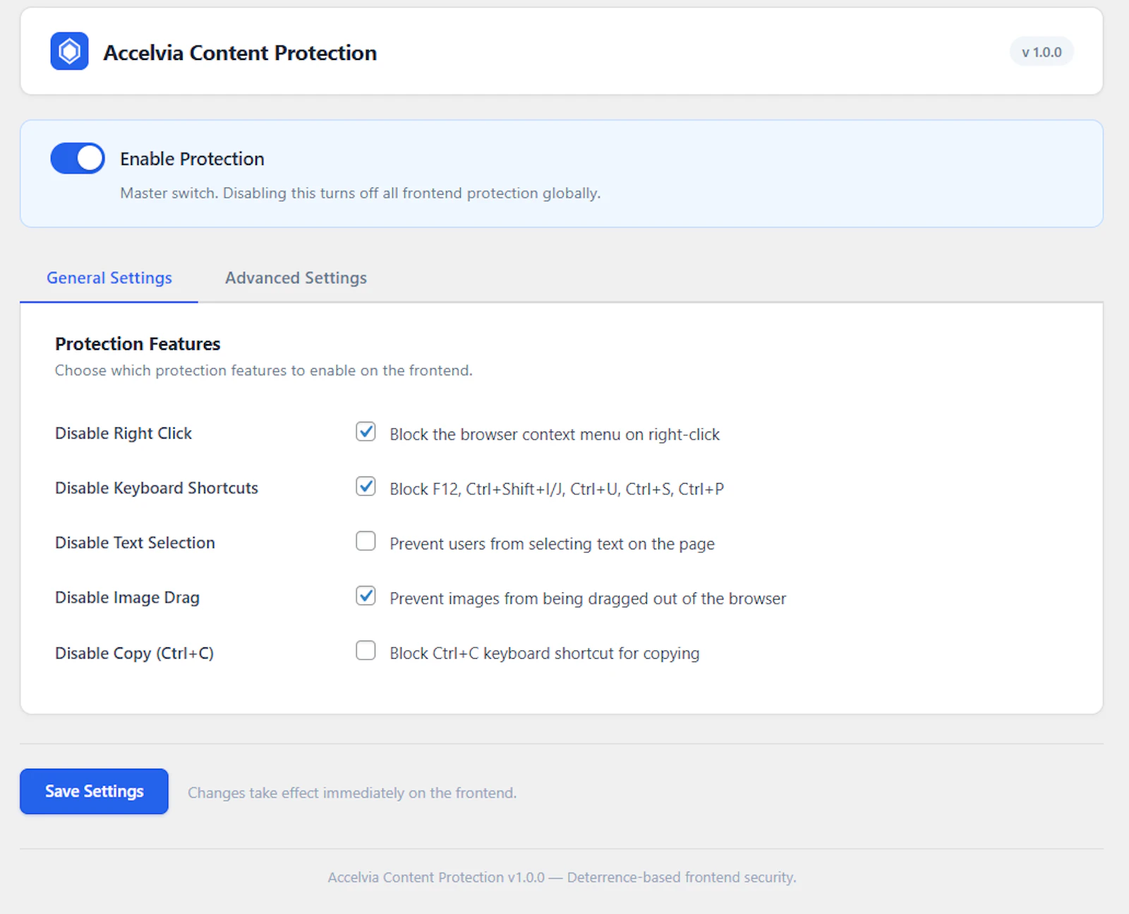 Accelvia Content Protection screenshot 2