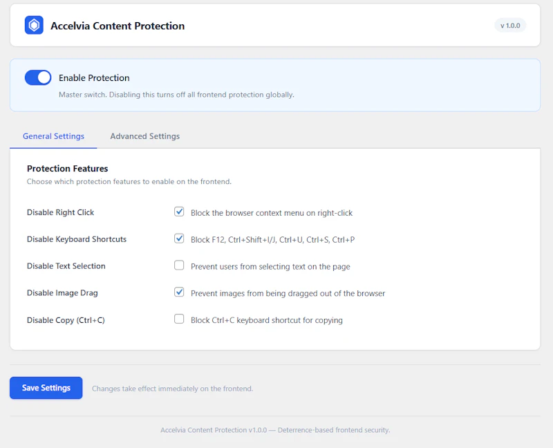 Accelvia Content Protection screenshot 2