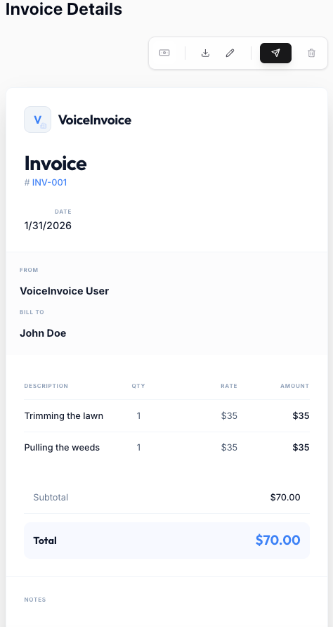 VoiceInvoice gallery image