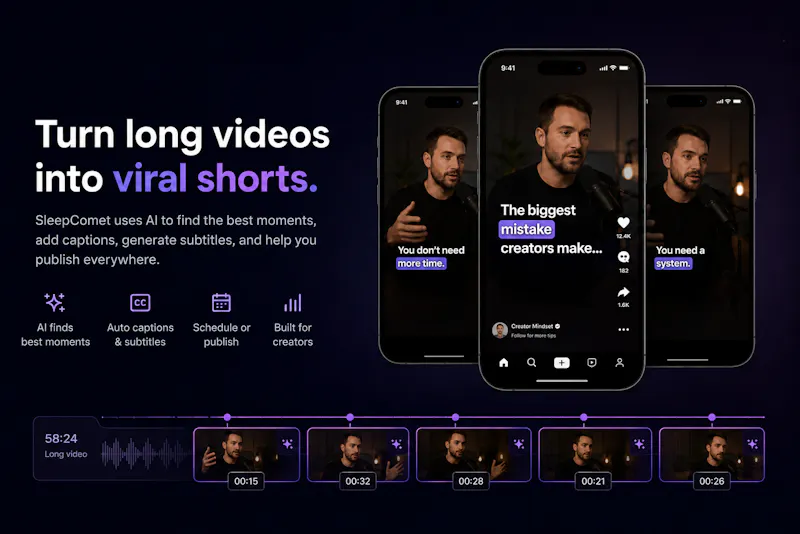 SleepComet — Clipagem Automática com IA screenshot 2