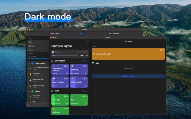 Vision - Personal OKR Tool gallery image