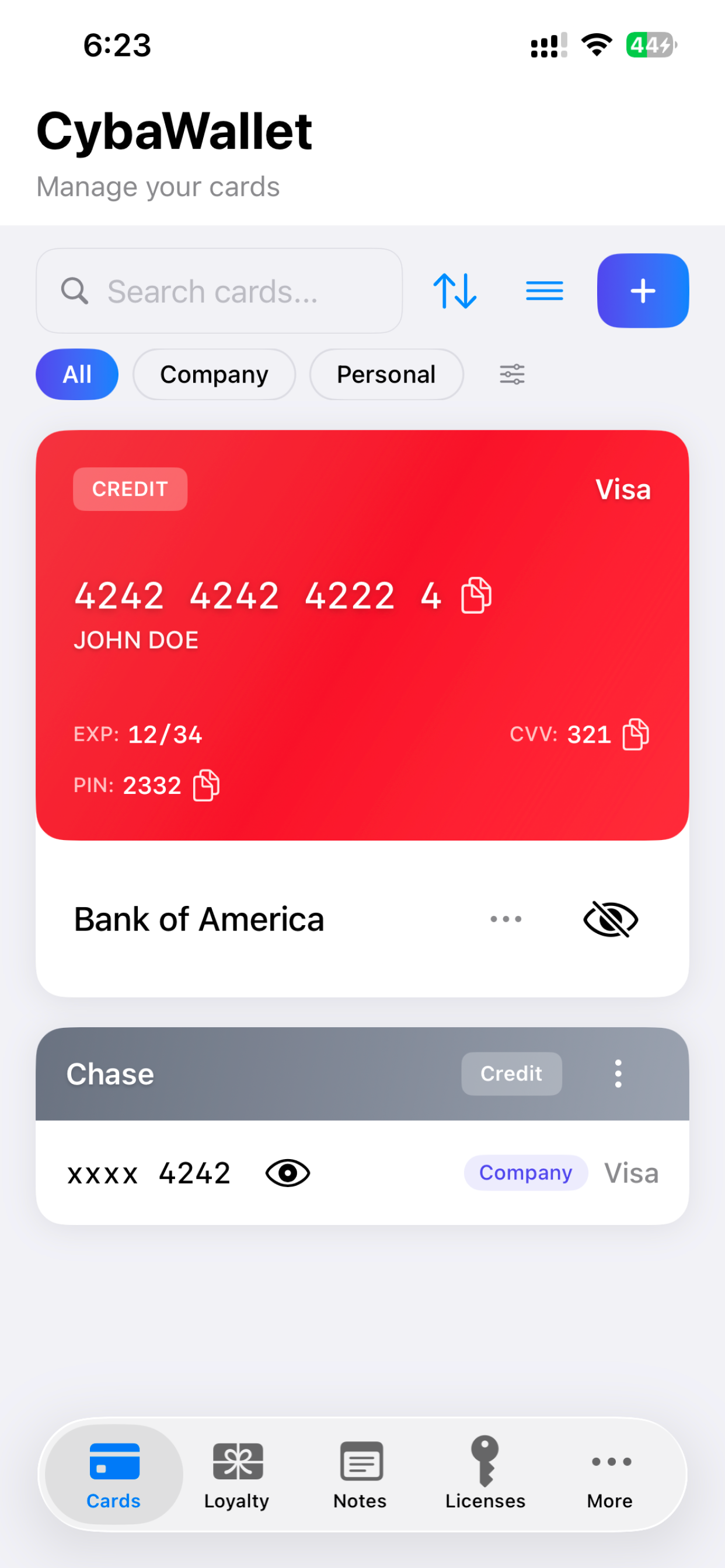 CybaWallet - Screenshot 2 showing product features and functionality