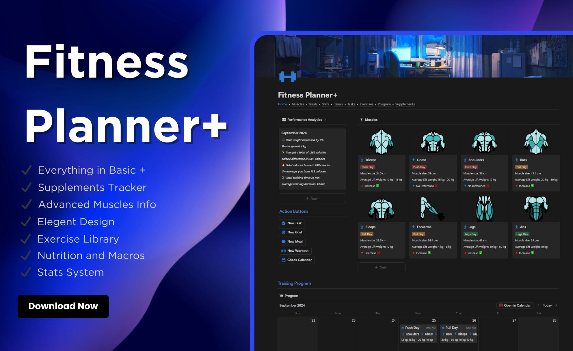 Fitness Planner+ for Notion media 1