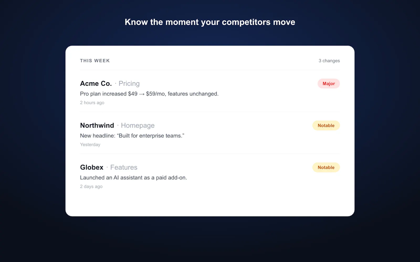 Rival Radar screenshot 1