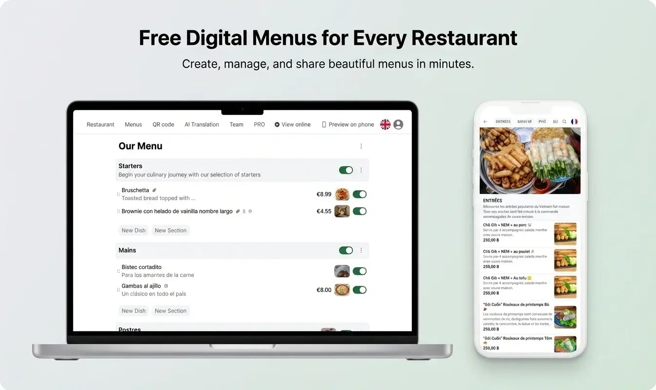 Top Food App - Main product screenshot demonstrating key features and user interface