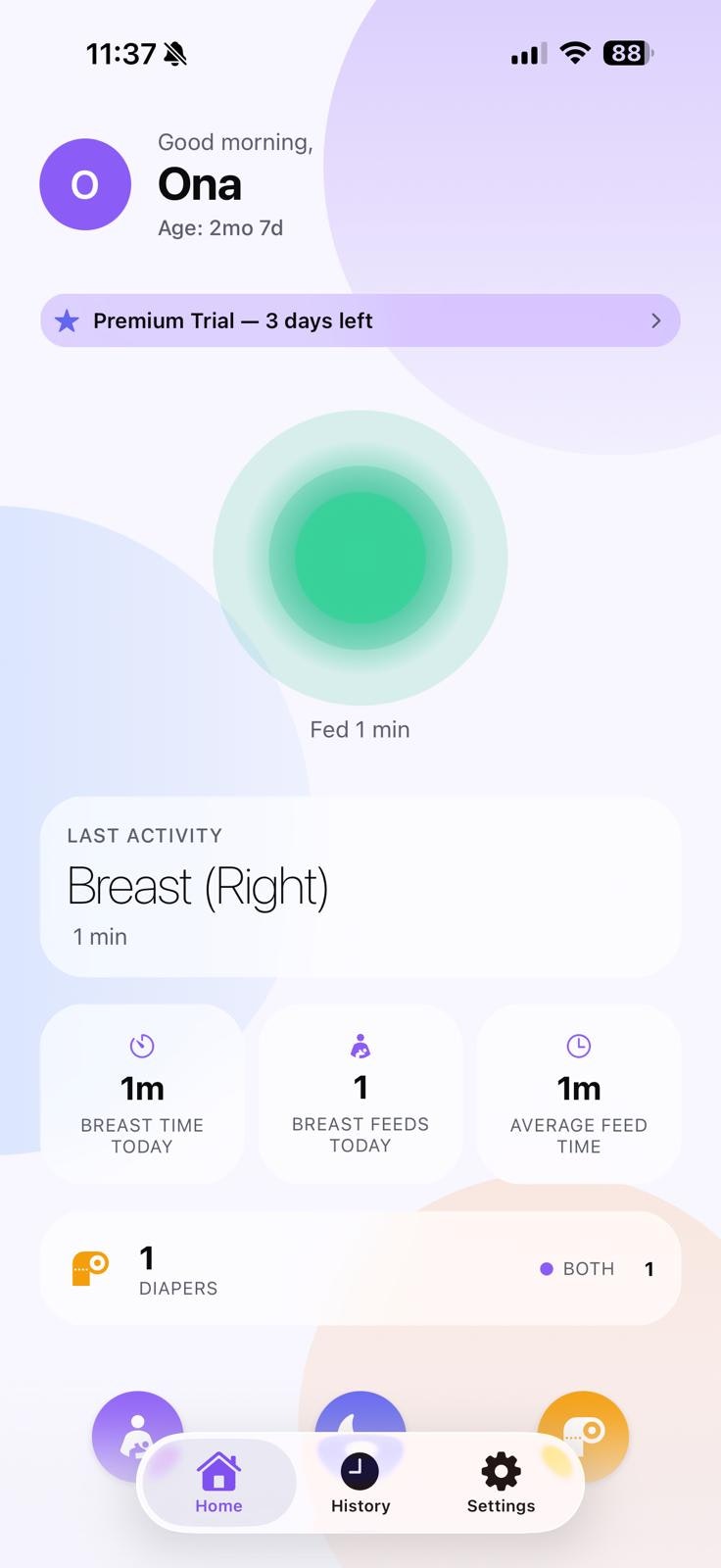 Nursey: Baby tracker gallery image