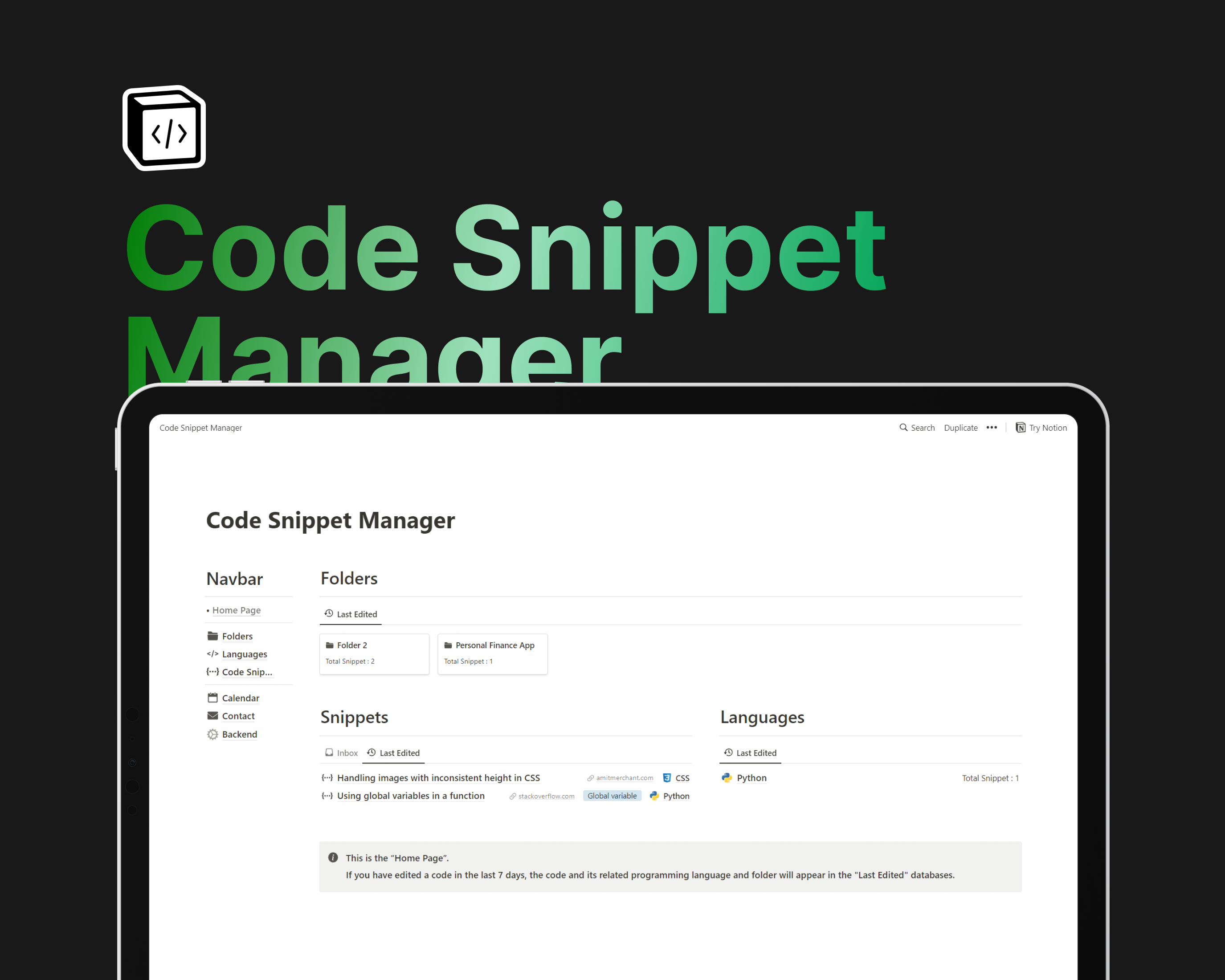 Code Snippet Manager Medien 1