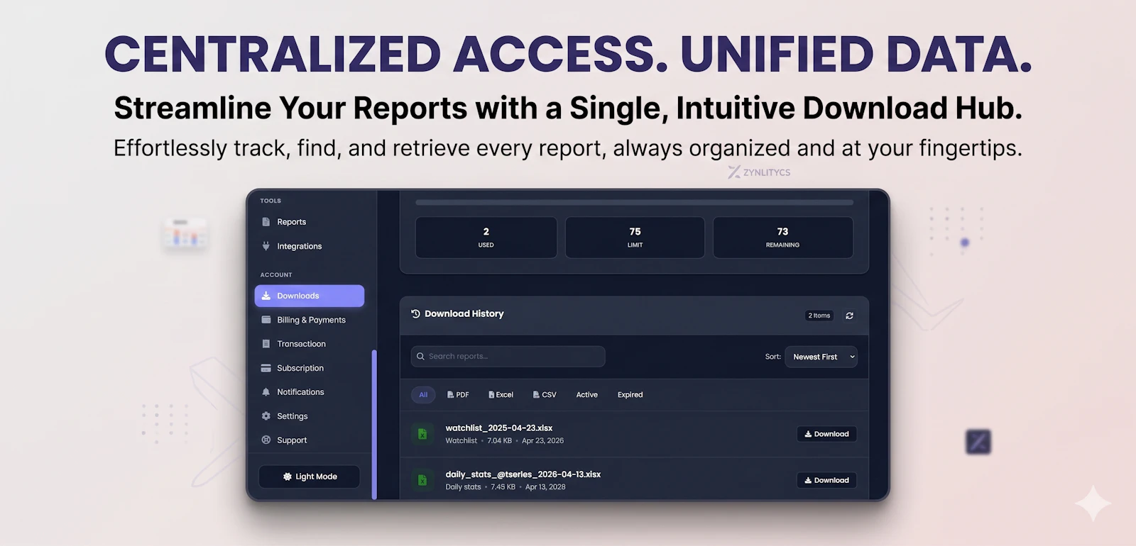Zynlytics screenshot 8