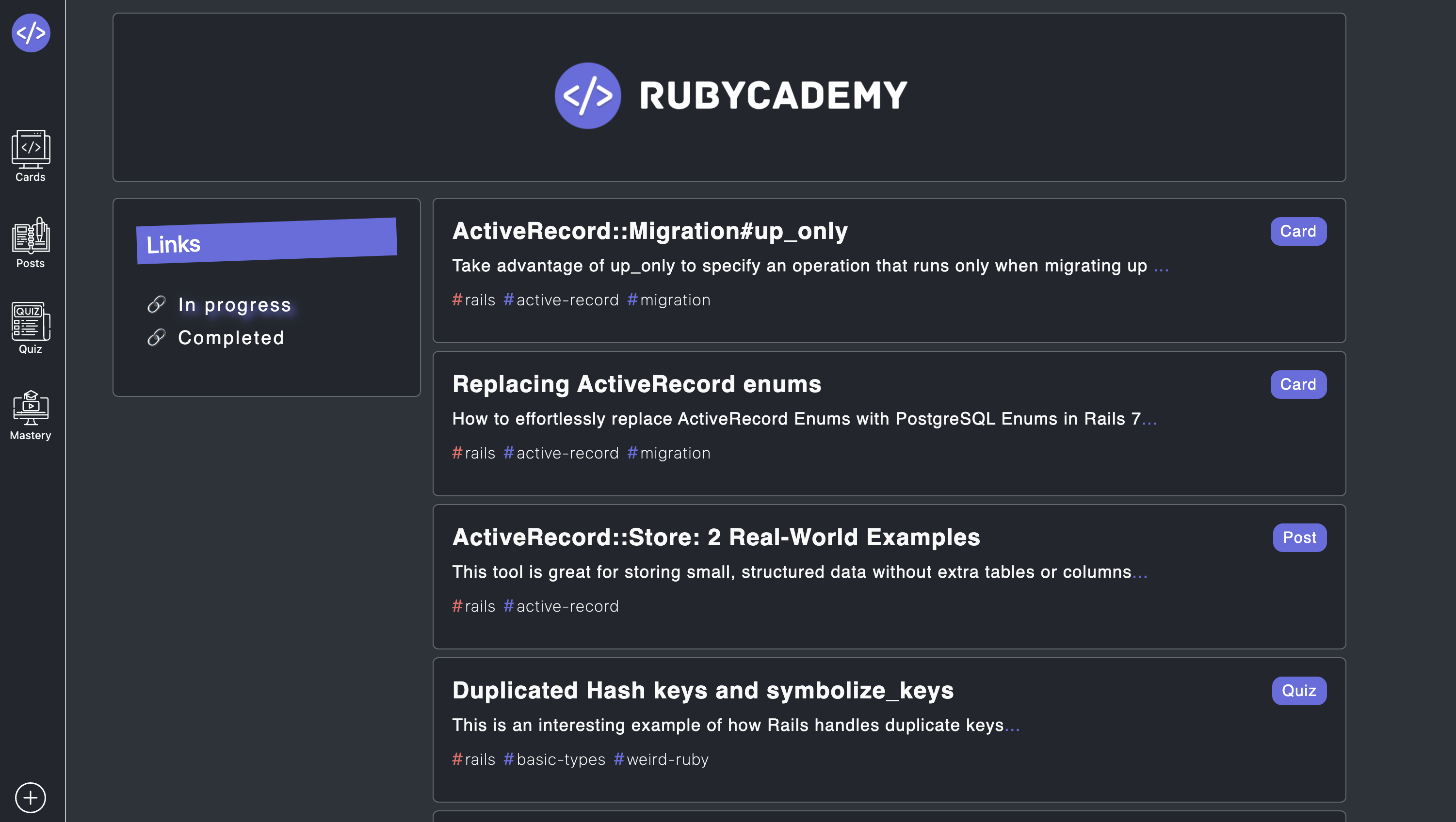Rubycademy - ¡La plataforma todo en uno para aprender Ruby & Ruby en Rails! media 3