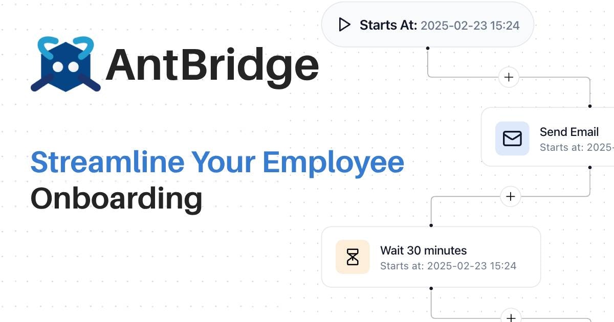 Antbridge - Strenge der Mitarbeiter Onboarding Medien 1