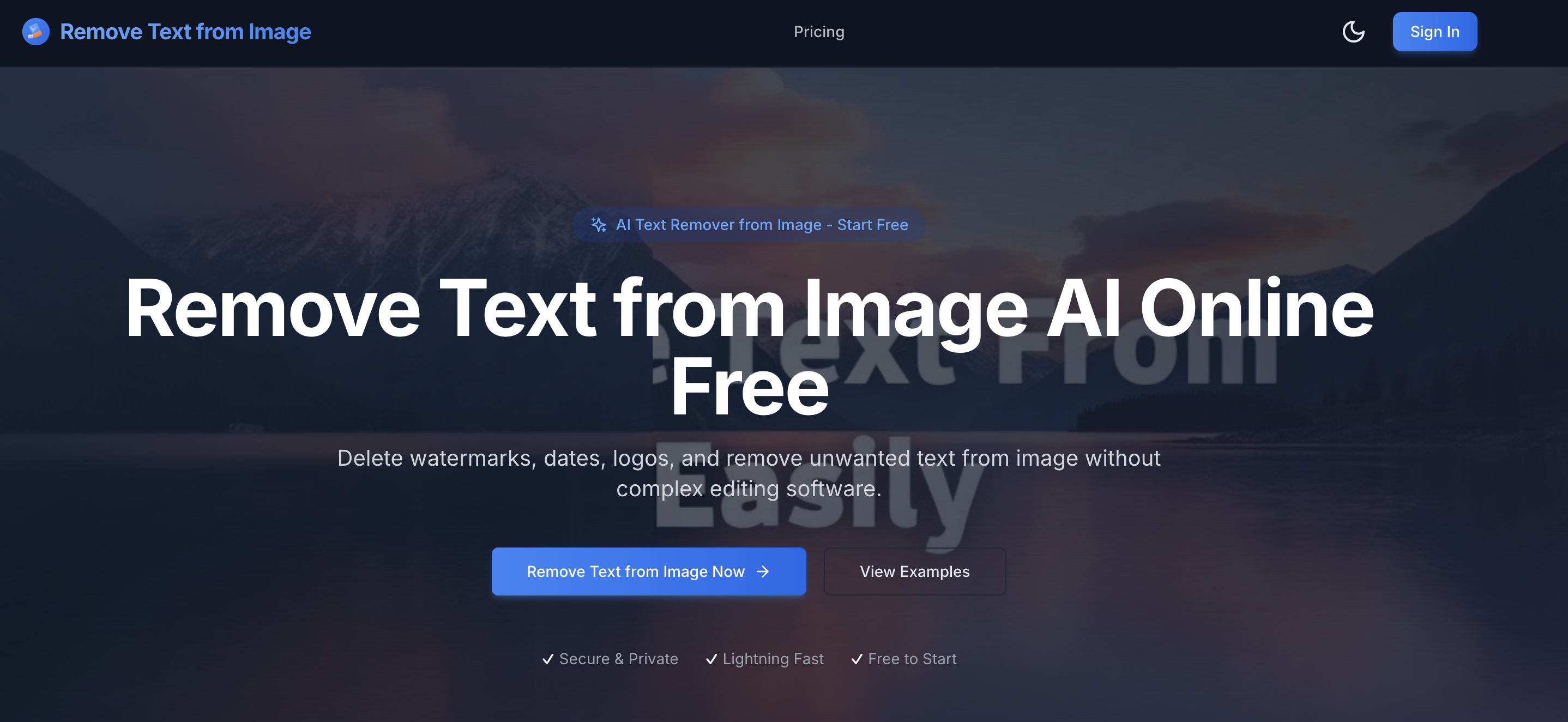 Remove Text from Image